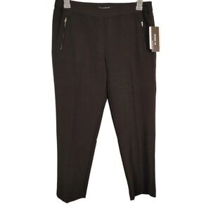 NWT Zac & Rachel Womens 10P Bond 18 Slim Ankle Pants Black Officecore Business
